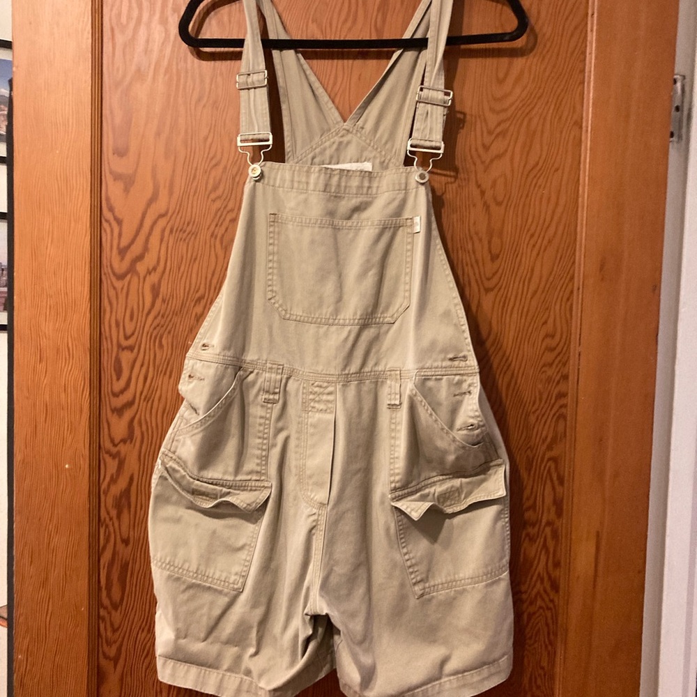 Vintage Tan Short Overalls